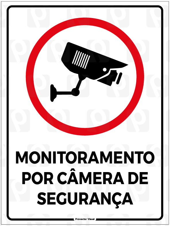Placa Monitoramento 30x20 cm