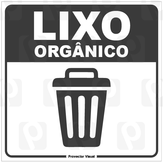 Placa Lixo Orgânico 14x14 cm