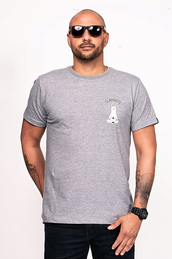 Camiseta LLamaste - cinza