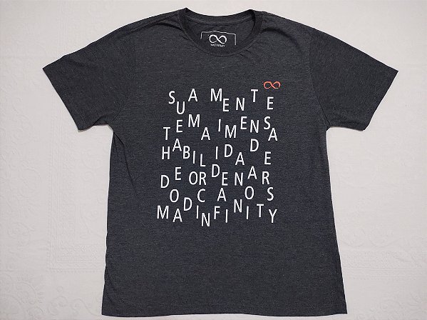 Camiseta Caos - mescla escuro