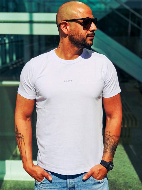 Camiseta Basta - branca