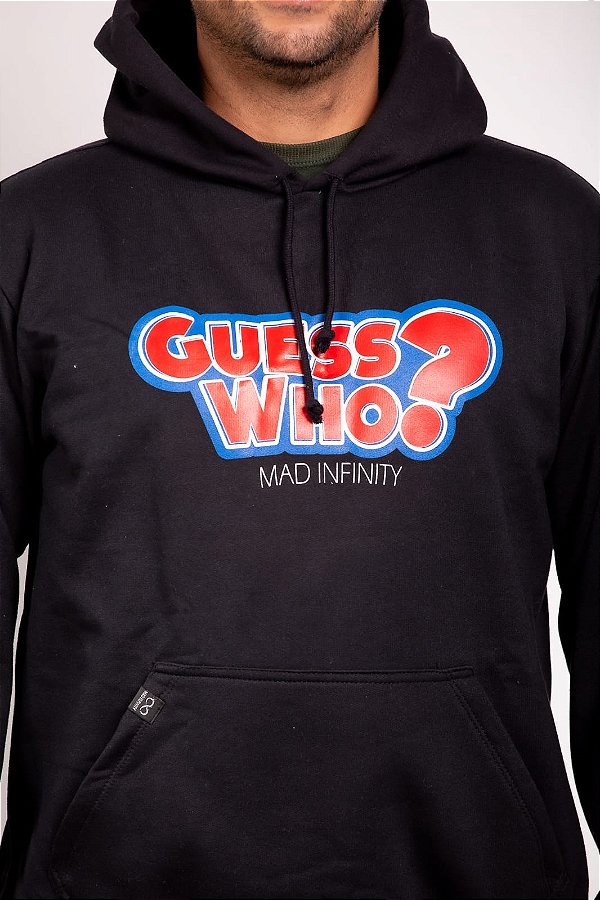 MOLETOM GUESS WHO? PRETO
