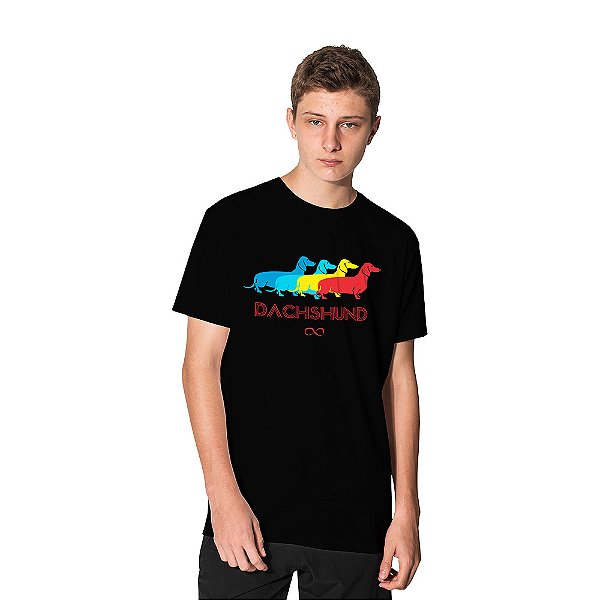 Camiseta Dachshund - Preta