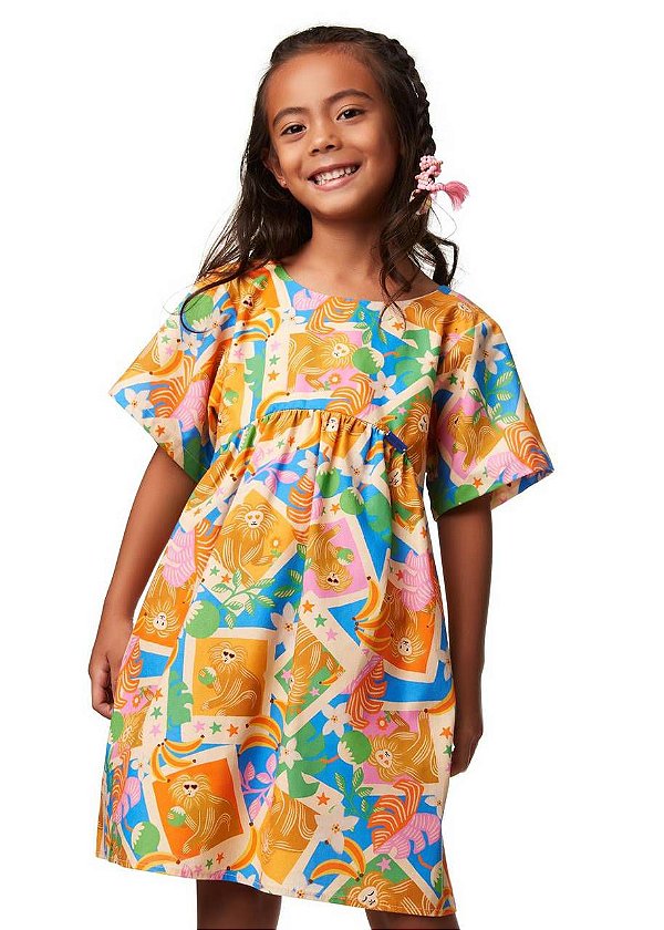 Vestido Cartão Postal Teen