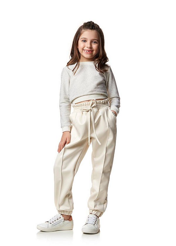 Calça Jogging Fashion Leather Kids