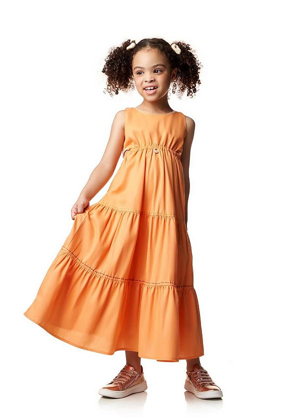 Vestido Longo Pêssego 3 Marias Teen