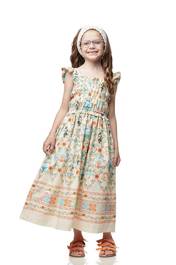 Vestido Longo Trancoso Barrado