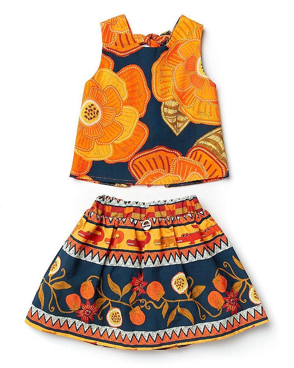 Conjunto Flor De Abóbora