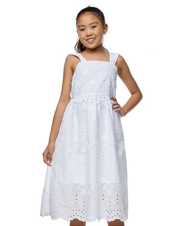 Vestido Bordado Flores 3d