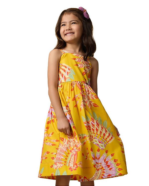 Vestido Alças Cocar