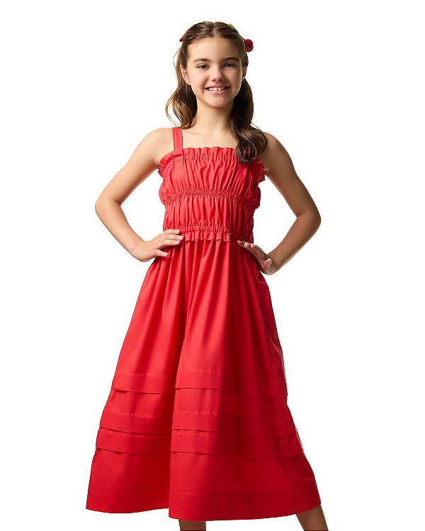 Vestido Longo Morango