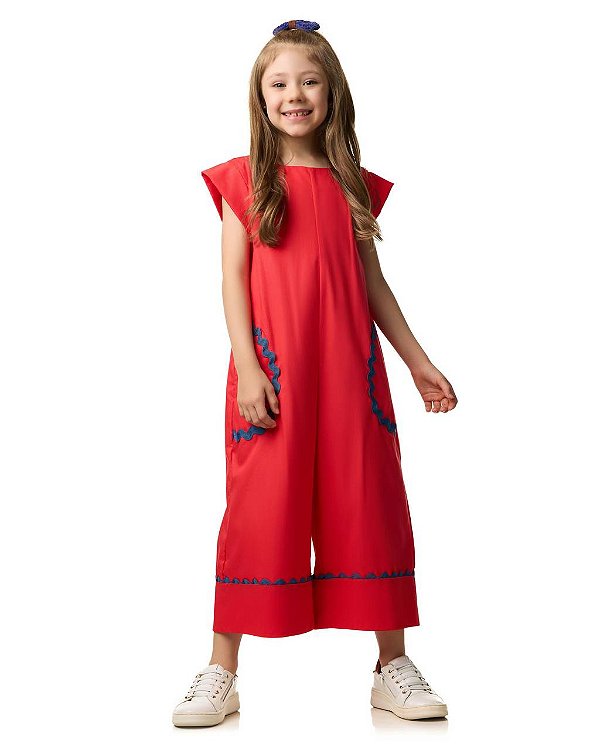 Macacão Navy Vermelho