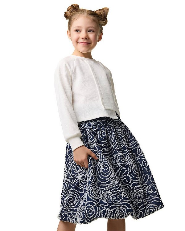 Saia Midi Bubble Rococó Kids