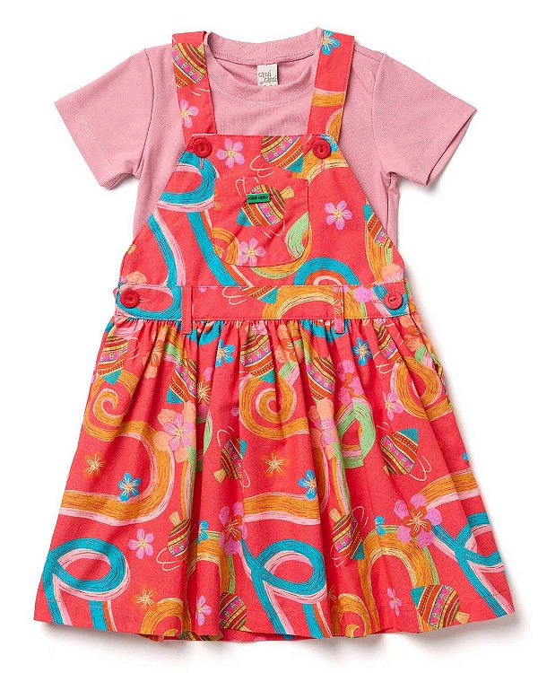 Jardineira Bebê Roda Peão