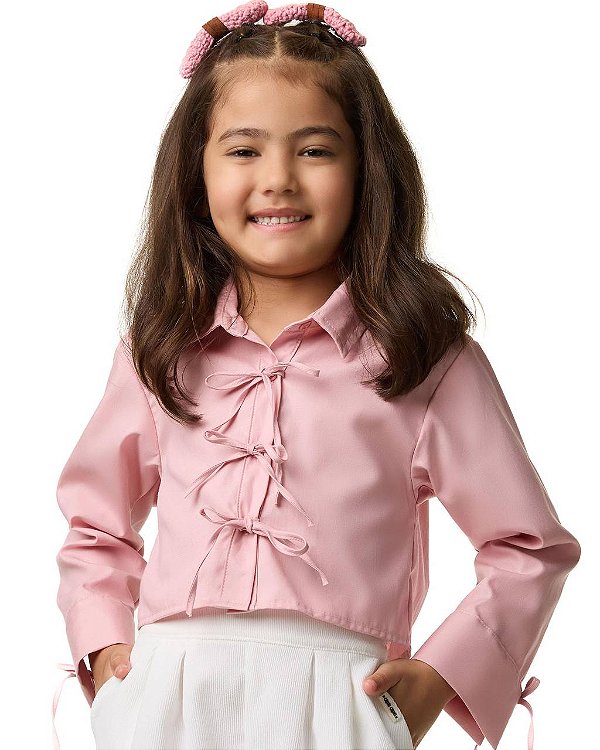 Camisa Cropped Algodão Teen