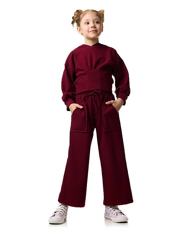 Conjunto Calça E Blusa Malha Texturizada Teen