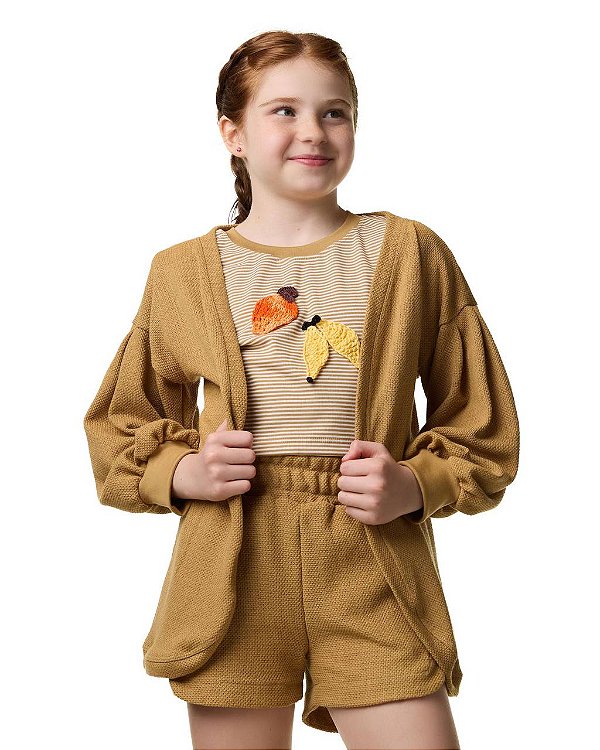 Cardigan Malha Trico Teen