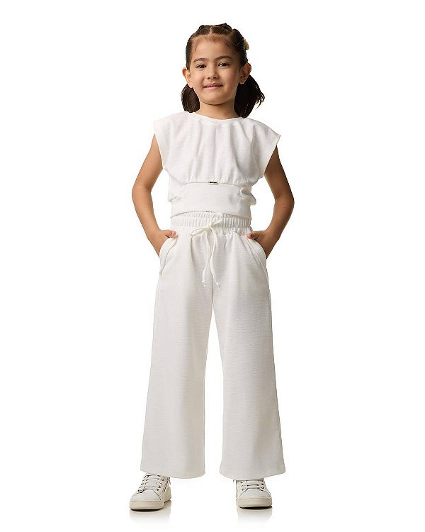 Conjunto Calça E Blusa Malha Texturizada Kids