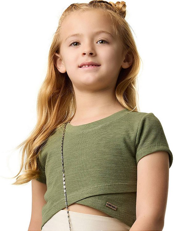 Cropped Malha Texturizada M/c Teen