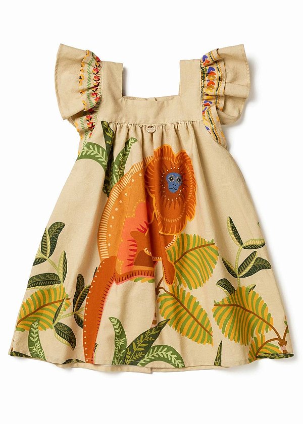 Vestido Mico Leão Dourado