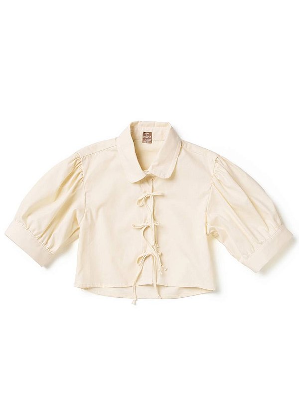 Camisa Cropped Lacinhos Kids