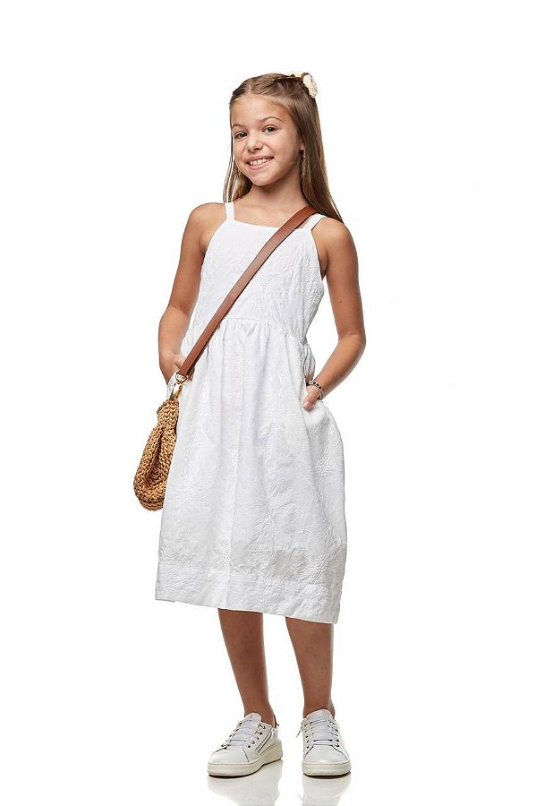 Vestido Bordado Algodão Doce