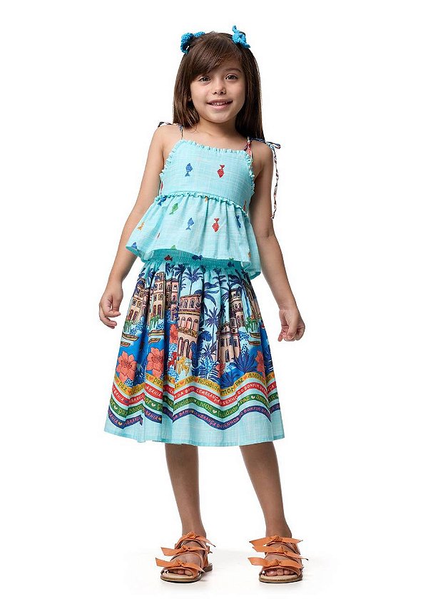 Conjunto Saia E Top Pelourinho Kids