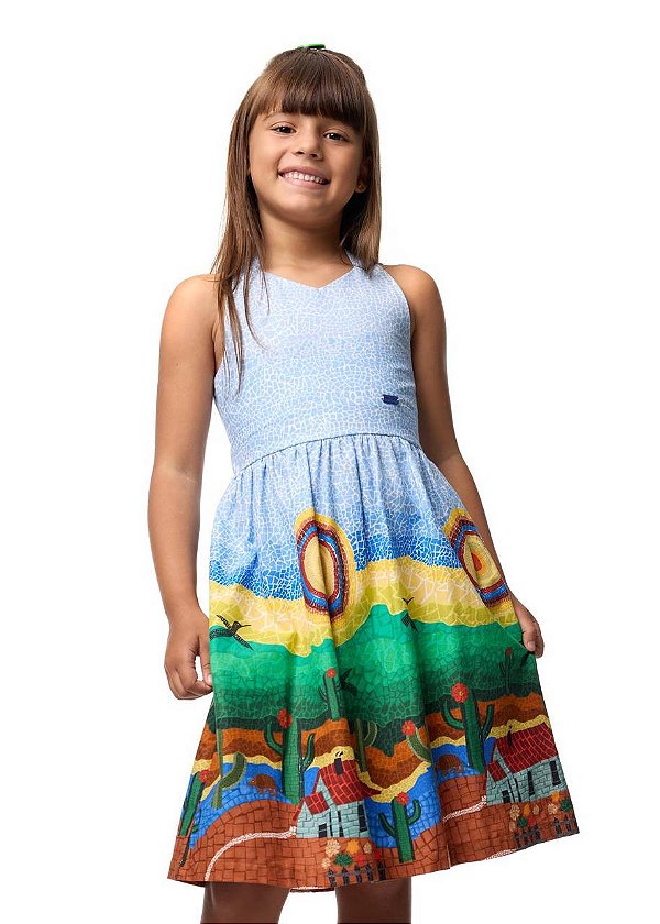 Vestido Midi Mosaico Sertão Teen