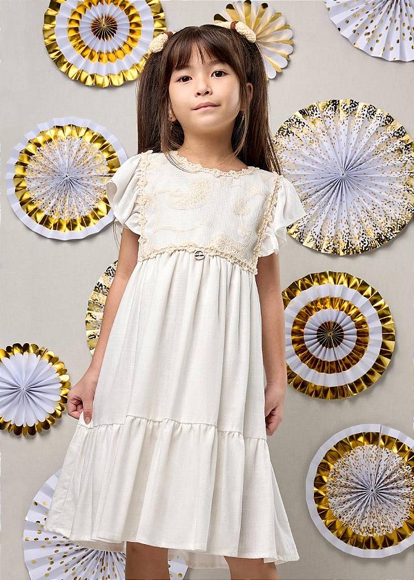 Vestido Celebrações Off White