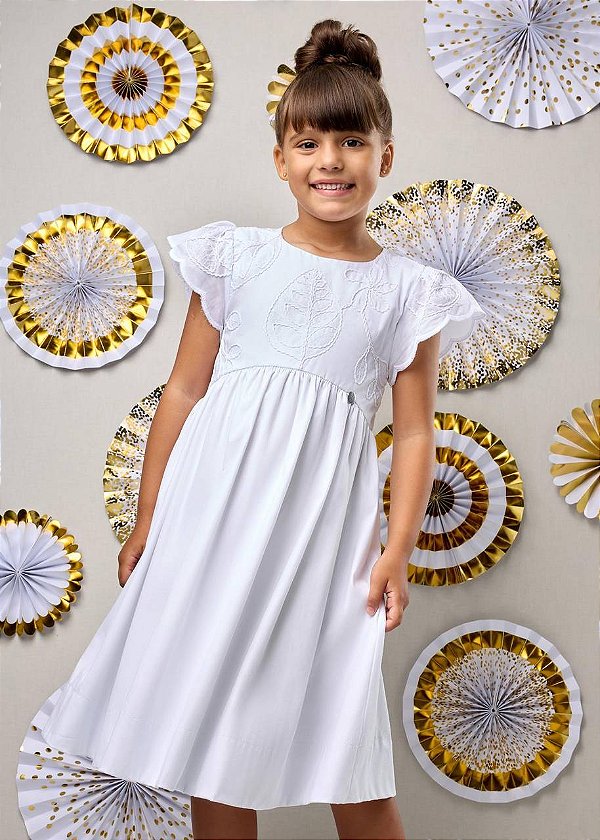 Vestido Celebrações Branco Kids