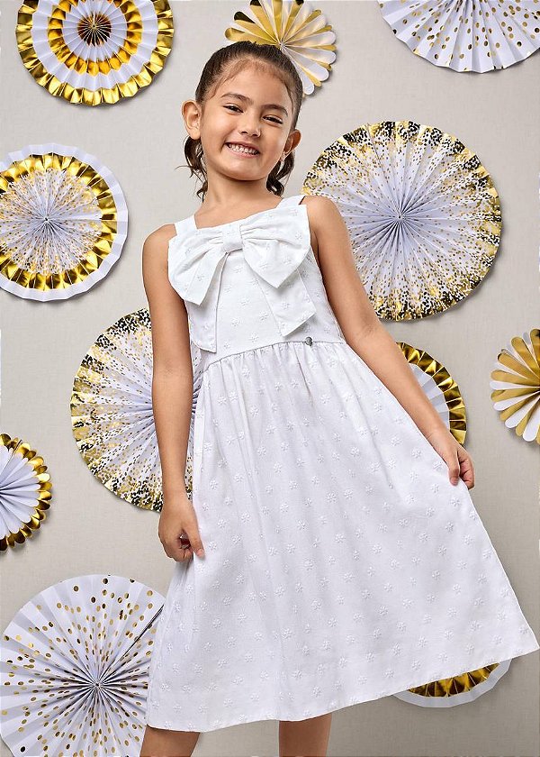 Vestido Flores Bordado Kids