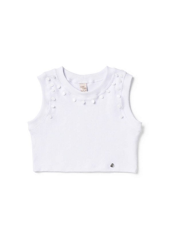 Top Cropped Bordado Miçangas Kids