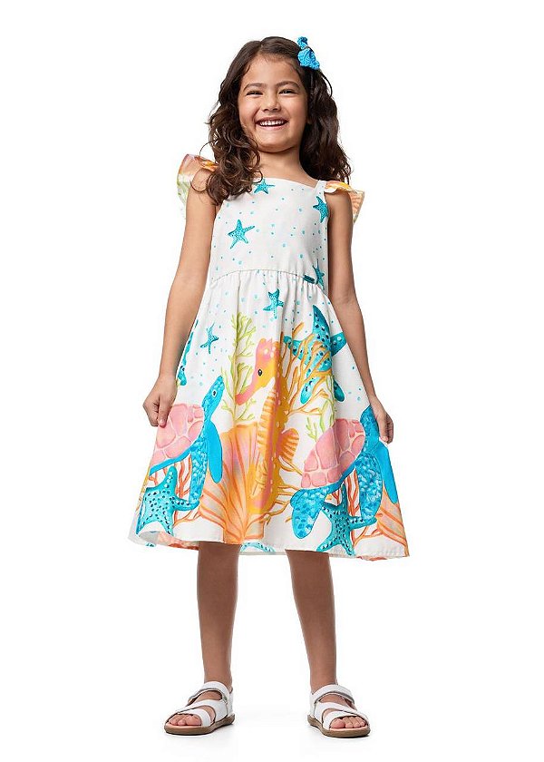 Vestido Midi Bichos Do Mar