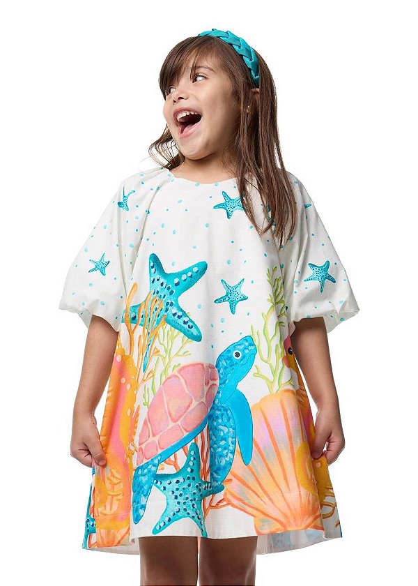 Vestido Curto Bichos Do Mar