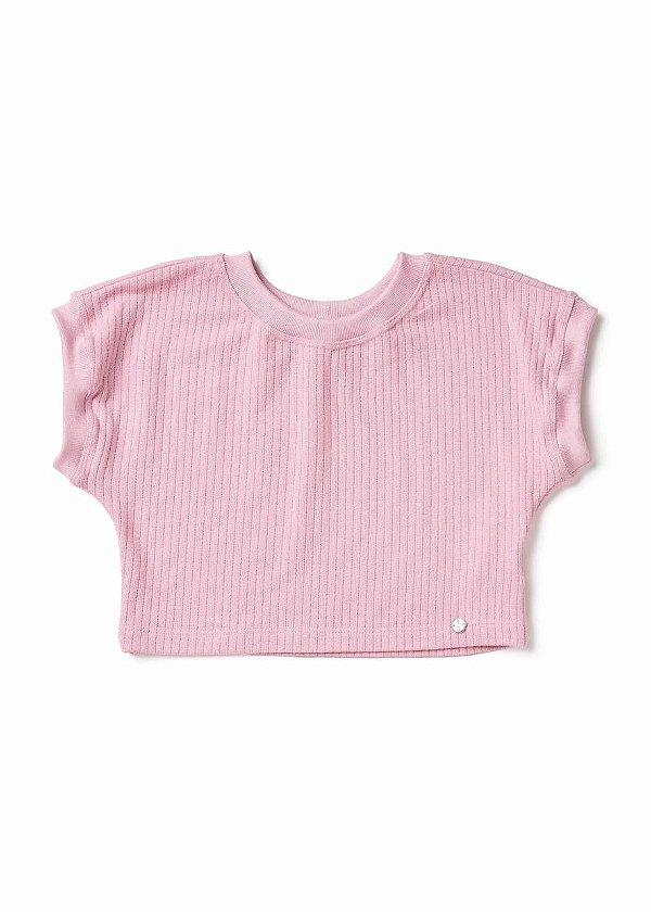 Cropped Malha Tricô Canelada Teen