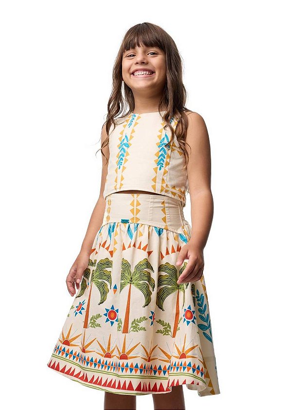 Conjunto Saia E Top Sol