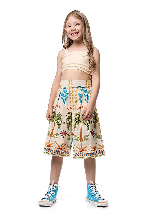 Conjunto Pantacourt E Top Sol