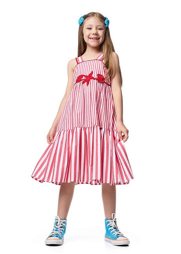Vestido Marina Vermelho Teen