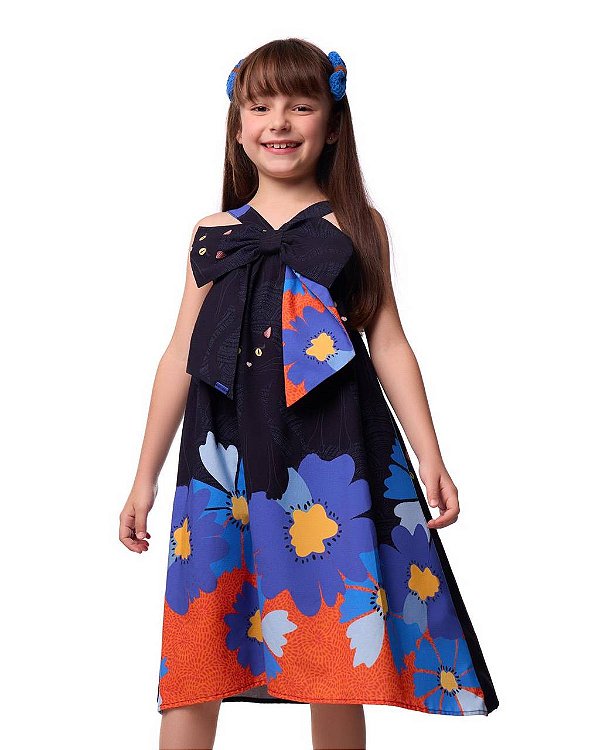 Vestido Laço Floral Ozzy Kids