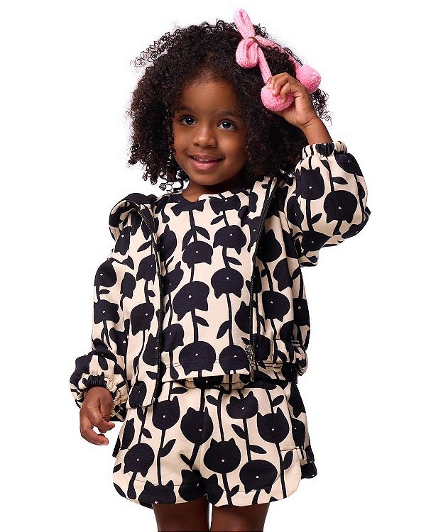 Kit 3 Peças Moletom Pé De Gato