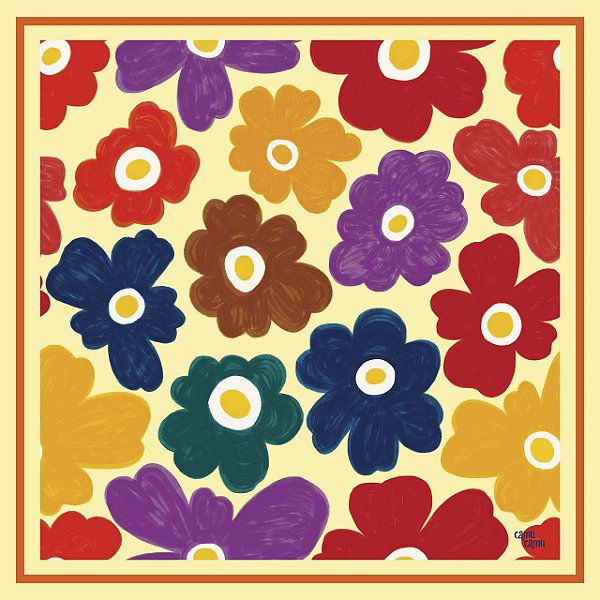Lenço Estampado Floral