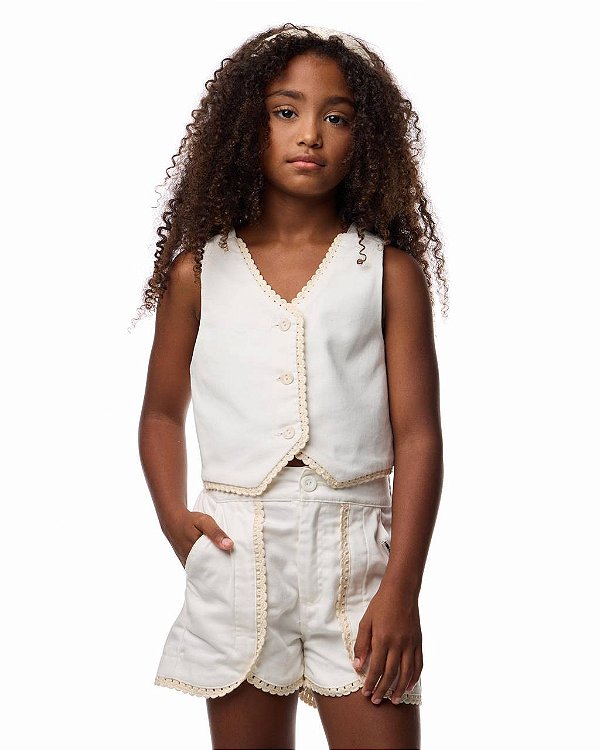 Conjunto Shorts E Top Areia Da Praia Kids