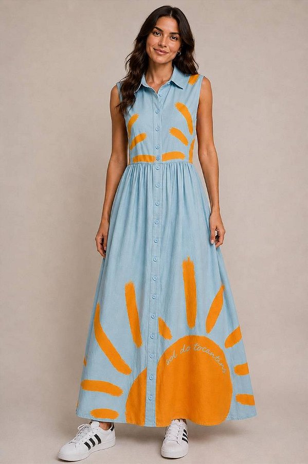 Vestido Chemise Sol Do Tocantins