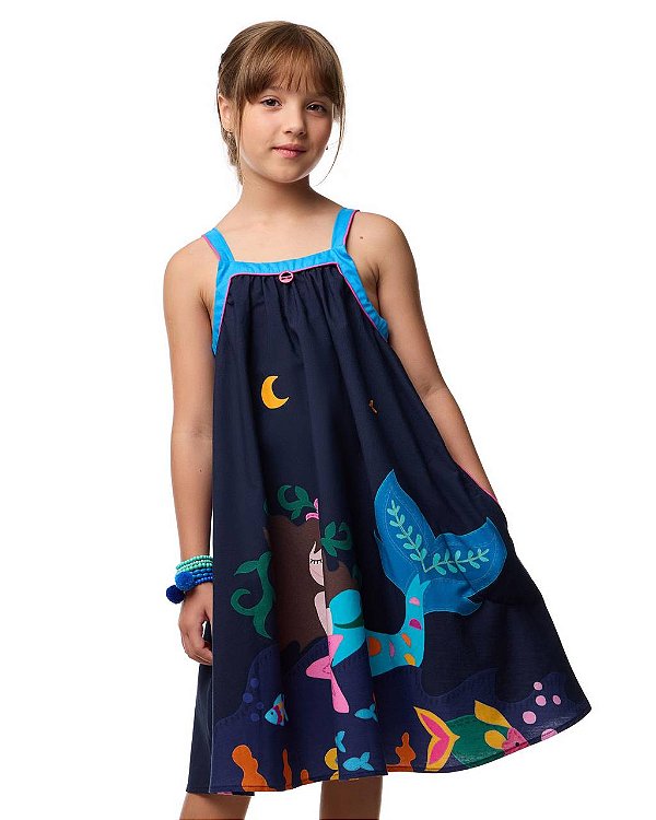 Vestido Alças Canto Da Sereia Kids