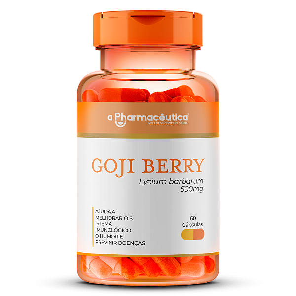 Goji Berry 500mg Concentrado 60 Cápsulas - Sistema Imunológico | Ação Antioxidante e Anti-Inflamatória