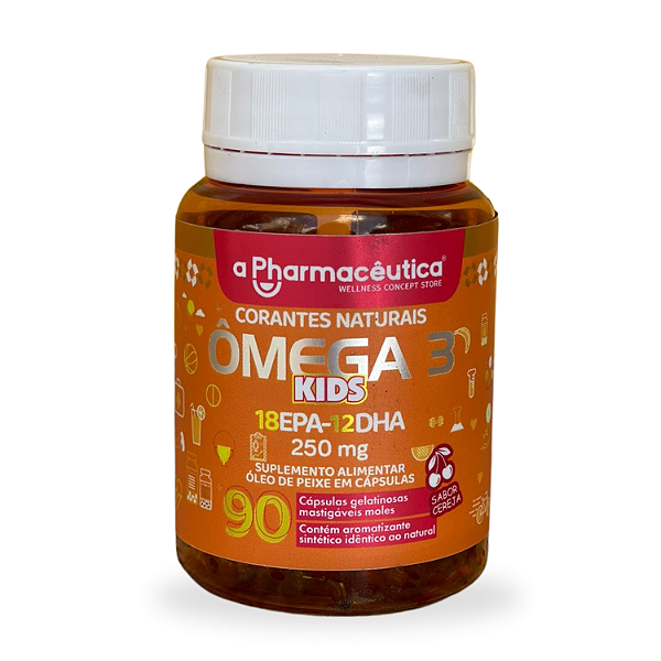 Ômega Kids 250mg 90 Gomas Mastigáveis (Sabor Cereja)