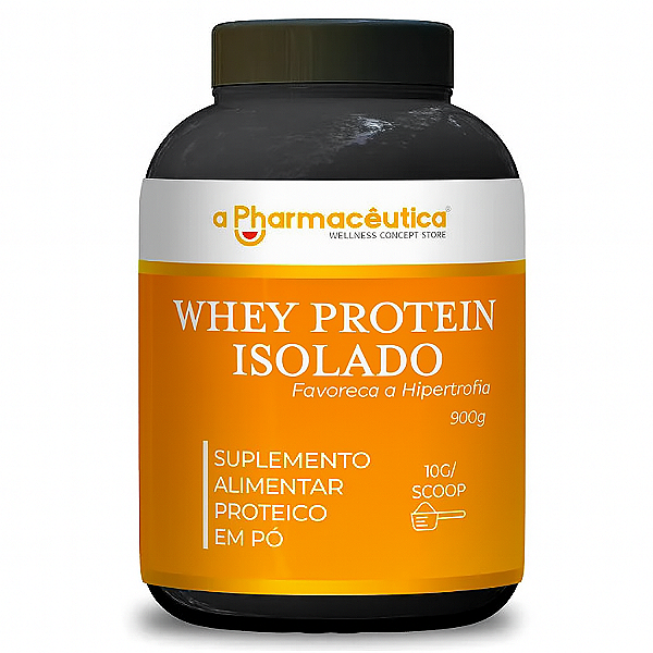 Whey Protein Isolado 900g - Aumento da Massa Magra e Auxilia na Melhor Performance