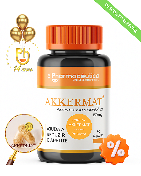 Akkermat 150mg 30 Cápsulas - Suplemento alimentar que ajuda a reduzir o apetite. OZEMPIC NATURAL!