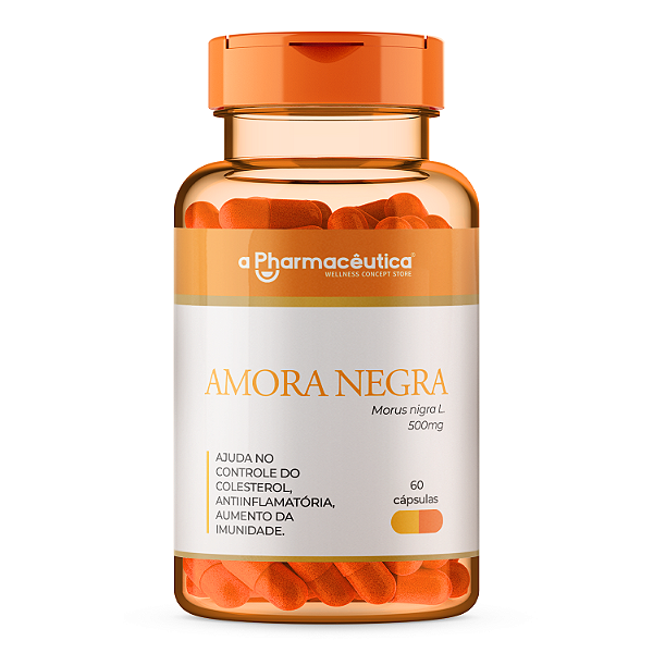 Amora Negra 500Mg 60 Cápsulas - Grande aliado no processo da menopausa e na reposição hormonal