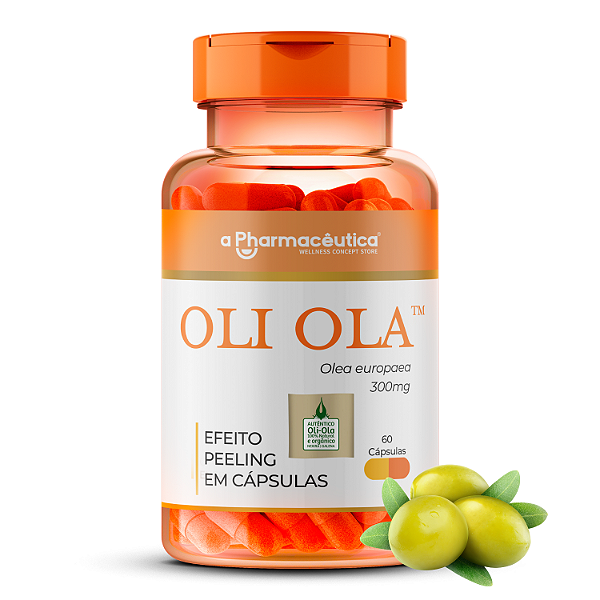 Oli Ola™ 300mg 60 Cápsulas com Selo de Autenticidade - Peeling Natural Com Efeitos Antioxidantes